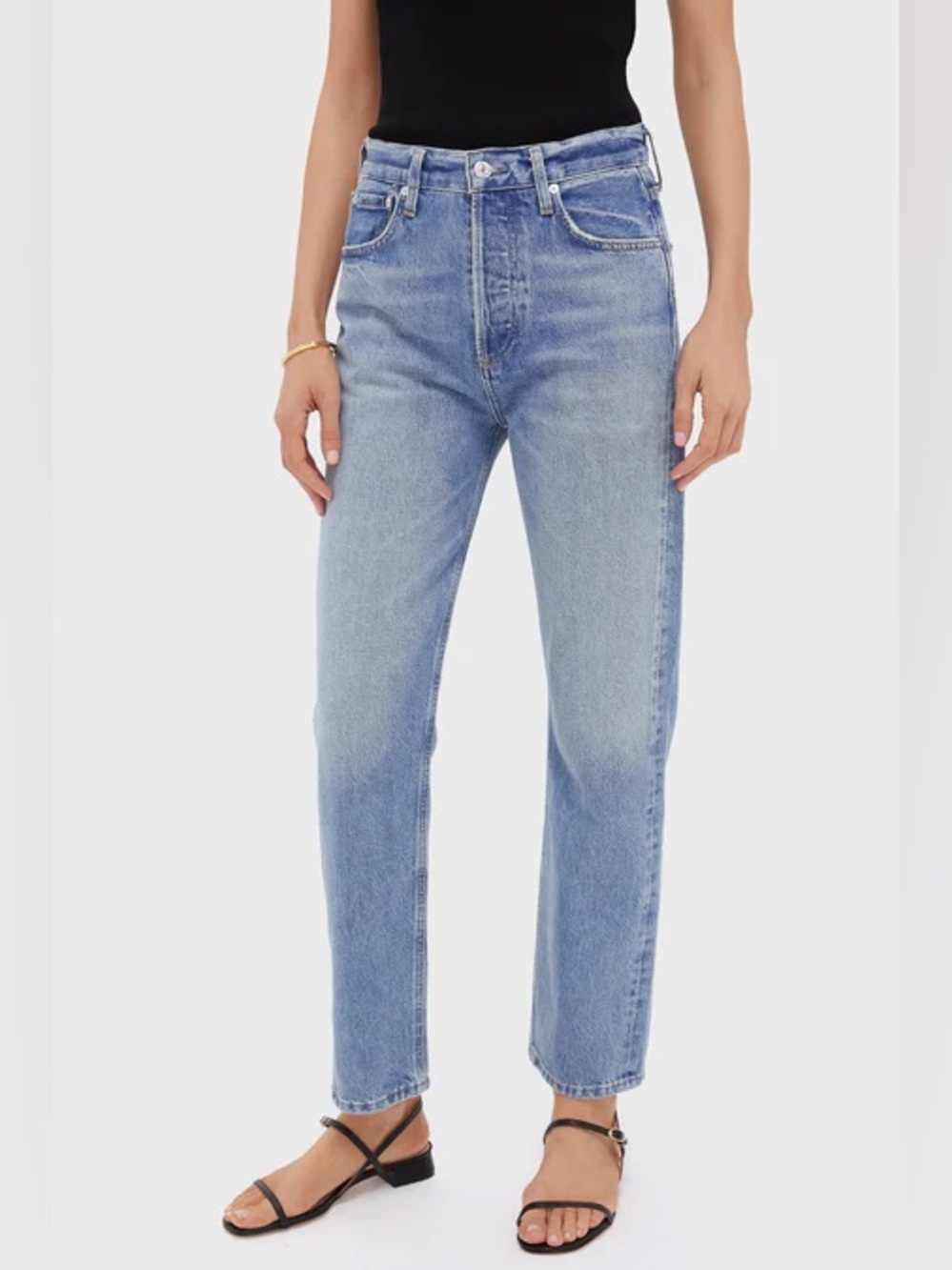 Citizens of Humanity Blaine 24 high rise straight jeans ankle jeans, color Perri - Picture 5 of 12